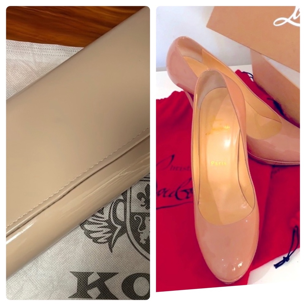 Christian Louboutin Nude Pump and Koko clutch